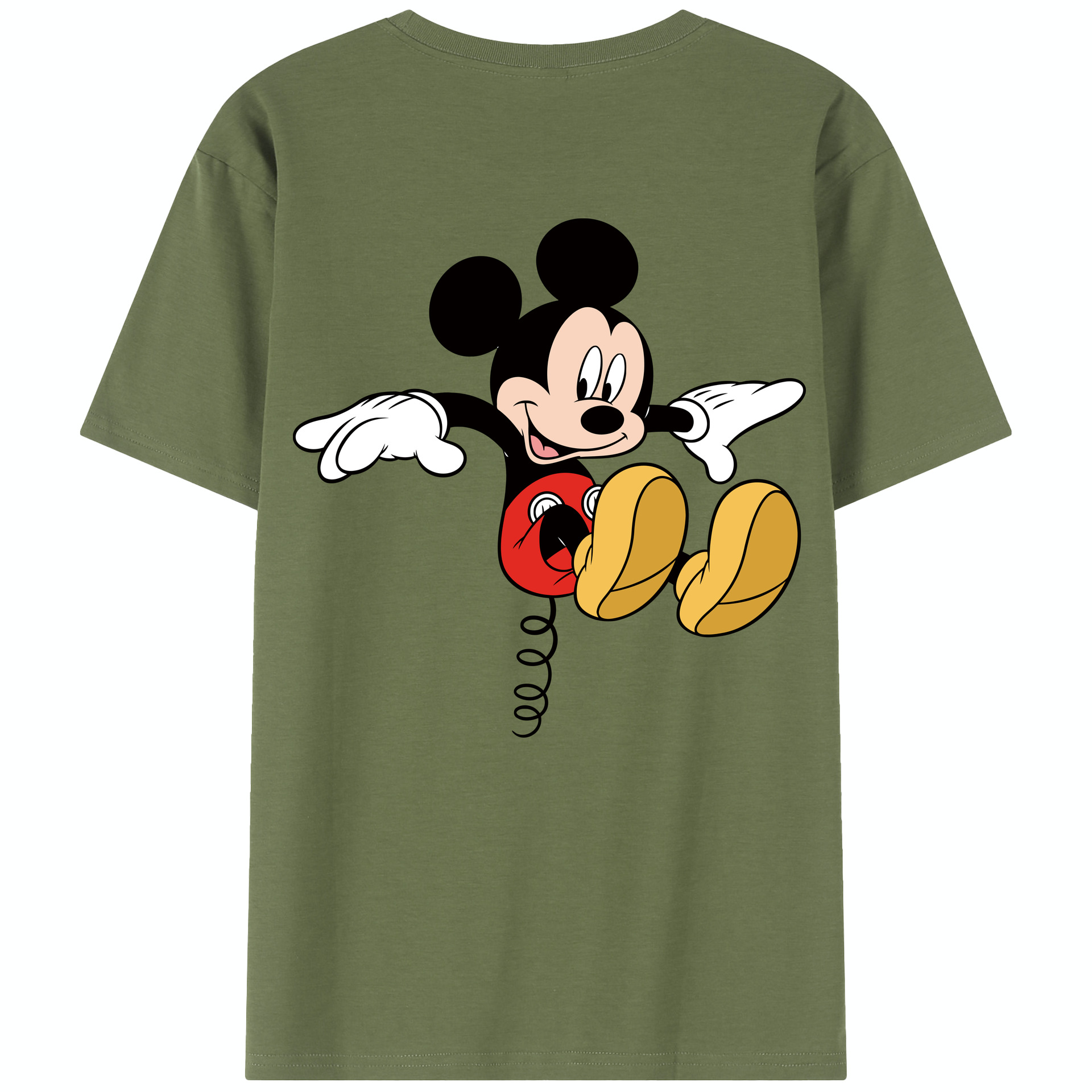 （画像用） ミッキーマウス Mickey Mouse 綿100％半袖Tシャツ（背面プリント）